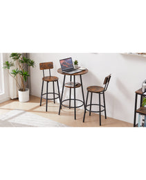 Round Bar Stools With Shelves