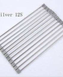Folding Kitchen Drain Sink Rack Stainless Steel