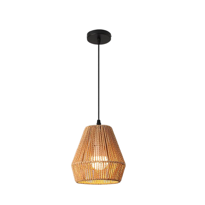 Colette 1-Light Woven Rattan Indoor Pendant Ceiling Light