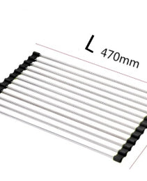 Folding Kitchen Drain Sink Rack Stainless Steel