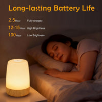 LED Night Light, Cordless Bedside Lamp for Bedroom