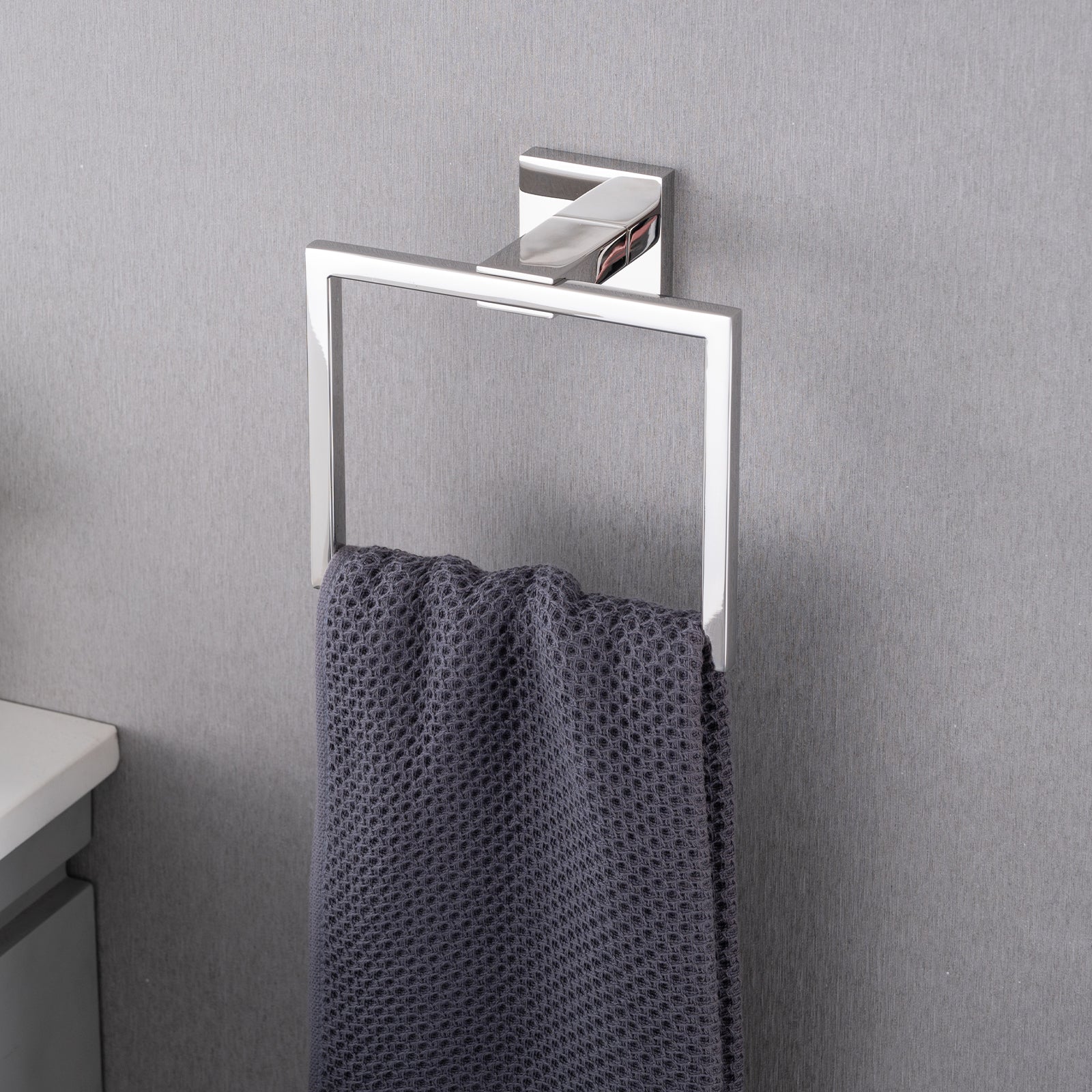 5-Piece SUS304 Bathroom Set Towel Bar  Ring Hooks  TP Holder, Brushed Finish