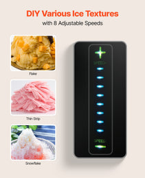 Snowflake Ice Machine, 44LBS/24H Snowflake Ice Maker, Ice-Shaver Machine With Stainless Steel Blade, Electric Snow Cone Maker With 0.2 Gal Tank, 60S Fast Pre-Cooling, For Home & Small Gatherings