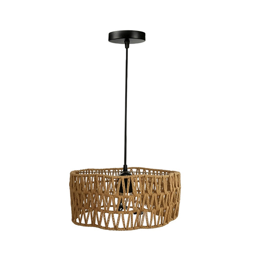 Estelle 1-Light Woven Rattan Indoor Pendant Ceiling Light