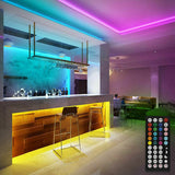 BRAND NEW 5050 RGB LED Strip Bluetooth Remote Lights TV Back Lights For Bar Room - CJDS