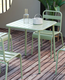 Sera Square Table  Green Outdoor Courtyard Table Villa Open Air Dining Table Waterproof Table Retro American Modern Simple Balcony Table Coffee Table