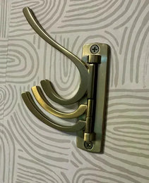 Modern Octopus Multi Swivel Hook Gold: Swinging Wall Towel Hook, Gold Plated, Cast Aluminum, 15lb Capacity