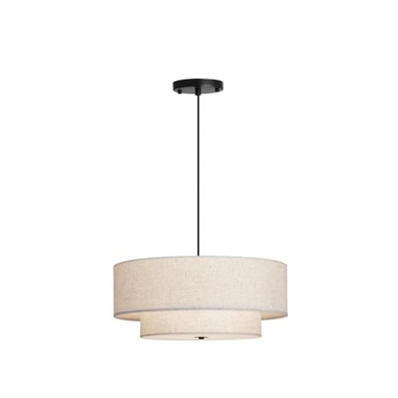 Annabelle 1-Light E27 Fabric Indoor Pendant Ceiling Light