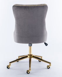 Home Office Chair With Tufted Velvet Buttons