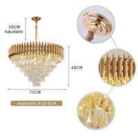 Luxury Crystal Ceiling Chandelier Lighting Modern Living Room Lights Lustre Indoor Bedroom Home Decor Led Hanging Pendant Lamp
