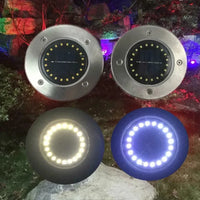 Solar Buried Ground Lights, 8/20 LED Waterproof Underground Deck Spot Outdoor Garden Pathway Driveway Landscape Decor Spotlight