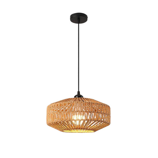 Liora 1-Light Woven Rattan Indoor Pendant Ceiling Light