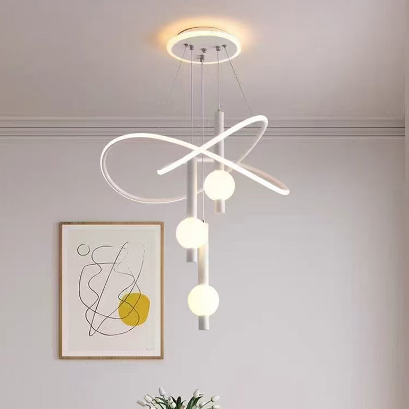 Verona 72W White Tri-Color Modern Iron LED Indoor Chandelier