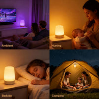 LED Night Light, Cordless Bedside Lamp for Bedroom