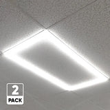 LED Flat Panel Light 2x4 - CCT: Dimmable Panel Light with 0-10V Dimming and Color Changeable Temperature (3000K to 5000K) - 40W!