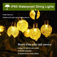 5-22M Solar String Lights Outdoor 200 Led Crystal Globe Lights Waterproof Solar Festoon Fairy Light For Garden Christmas Decor