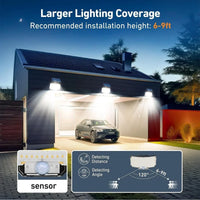 234LED Solar Outdoor Lights Motion Sensor Super Bright Remote Wall Flood Lamp Security Waterproof Patio Garden Garage 1~2pcs
