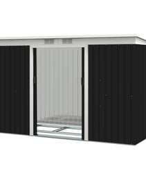 Metal Outdoor Storage Shed, Tool House With Double Lockable Doors For Backyard, Patio, Lawn, Garage, Dark Gray,Please Note The Dimensions And Weight In The Package Details Before Shipping.