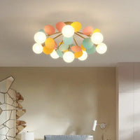 Scandinavian Style Chandelier For The Children's Room Nursery Bedroom Modern Led Chandeliers Living Room With Petals Lighting