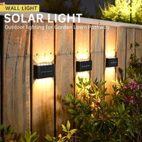 LED Solar Light Outdoor Waterproof Solar Wall Lamp Up and Down Luminous Lighting for Garden Fence Decor Solar Powered Wall Lamp