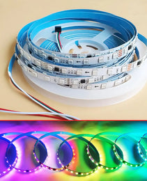 Transform Your Space with the Magic of Illumination: 12V - 16.4FT 8W/m Digital Water Flow Running LED Strip WW - IP20, Enhanced by NewS Technology!