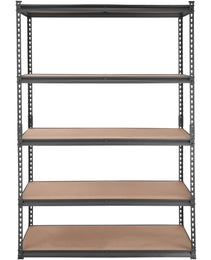 VEVOR Storage Shelving Unit, 5-Tier Adjustable, 2000 Lbs Capacity, Heavy Duty Garage Shelves Metal Organizer Utility Rack, Black, For Kitchen Pantry Basement Bathroom Laundry