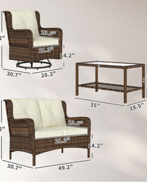 Pieces Patio Furniture Set