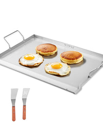 23x16 In Flat Top Griddle Stainless Steel Universal BBQ Grill Pan Cookware
