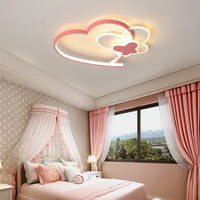 Heart Chandelier For Girl Children Boys Kids room lamp Indoor home Nordic ceiling Lights flush mount light Pink Chandelier Lamp