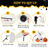 11.8 FT Halloween Inflatables Ghost Spider Pumpkin Outdoor Decorations - CJDS - FC