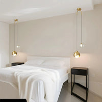 Bedroom Bedside Hanging Pendant Lamp Glass Ball LED Chandelier Lighting Ceiling Modern Interior Home Decor Lights Dining Kitchen