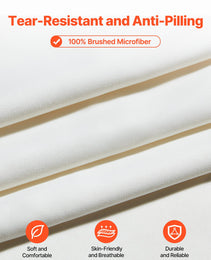 4-Piece Bed Sheet Set - King Size, 100% Brushed Microfiber Bedding Set With 2 Pillowcases, 1 Flat Sheet & 1 Fitted Sheet, Breathable & Wrinkle-Resistant Luxury Bed Sheets For Hotels, Bedrooms