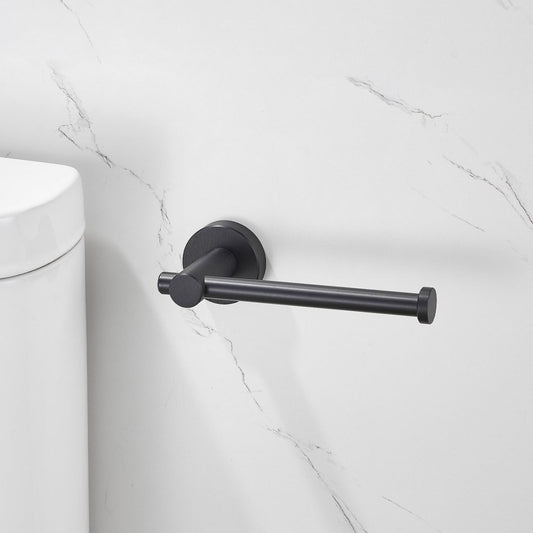 Toilet Paper Holder Matte Black Thicken Space Aluminum Toilet Roll Holder For Bathroom, Kitchen, Washroom Wall Mount