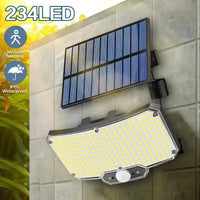 234LED Solar Outdoor Lights Motion Sensor Super Bright Remote Wall Flood Lamp Security Waterproof Patio Garden Garage 1~2pcs