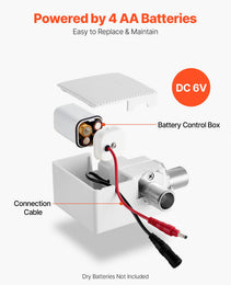 Touchless Bathroom Sink Faucet, Automatic Motion Sensor Restroom Toilet Faucet Cold Water With Hole Cover Plate, Battery Operated For 9/16 In Pipe Commercial Lavatory,Chrome Plated Silver G112M