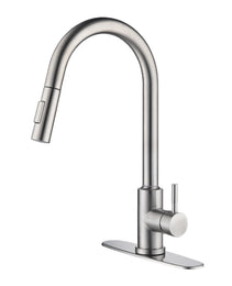 Touch Kitchen Faucet With Pull Down Sprayer Brushed Nickel