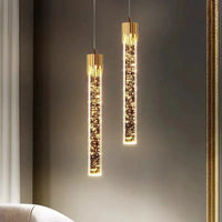 Modern LED Crystal Chandelier Home Decoration Staircase Living Room Bedroom Hotel Bar Creative Ceiling Chandelier Lights