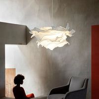 Minimalist Paper Chandelier Lighting Home Indoor Bedroom Living Room Pendant Hanging Lamps DIY White Suspension Light E27 Led