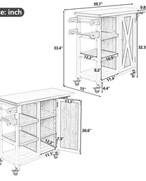 Foldable Outdoor Kitchen Island Patio Kitchen Island Outdoor Kitchen Cart Portable Prep Station With Lockable Wheels, Storage Cabinet And Towel Rack For Patio And Outdoor, Grey