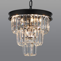 Gold Crystal Chandeliers for Dining Room，4-Lights D12 Inch