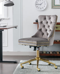 Home Office Chair With Tufted Velvet Buttons