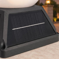 Solar Post Cap Light Wireless Controller Control Solar Pillar Light Post Cap Lamp Weather Resistant Outdoor Globe Lamp