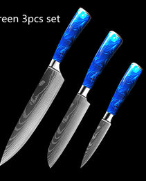 8-inch Chef Knife with Blue Resin Handle