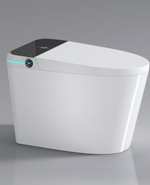 Modern Smart Toilet with Bidet – Auto Open/Close Seat, Warm Water, Dryer, LED Display & Night Light (White)