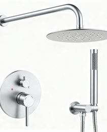 Shower System Shower Faucet Combo Set Wall Mounted With 10" Rainfall Shower Head And Handheld Shower Faucet, Brushed Nickel[Unable Ship Weekends, TK/TEMU Only For Pickup]