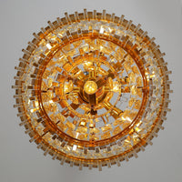 Modern Gold 5-Tier Chandelier Lighting Luxury Long Staircase K9 Crystal Chandeliers Large Foyer Villa Entrance Chandeliers for High Ceiling