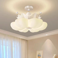 White pink Crown Petal Ceiling Lights LED Children's Room Light Warm Romantic Nursery Princess Room Girl Bedroom Ceiling Lamps