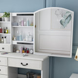 Vanity Desk With Mirror & Lights, Makeup Table Set - CJDS