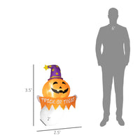 3.4-ft Orange-Face Window Ghost Inflatable – CJ product view 3