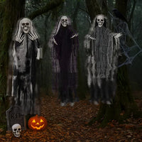 3-Pack Hanging Skeleton Ghost Halloween Decorations – CJ product view 3